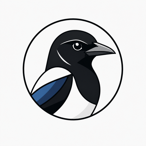 Stew, a geometric magpie — the AI Project Steward of YEGFacts